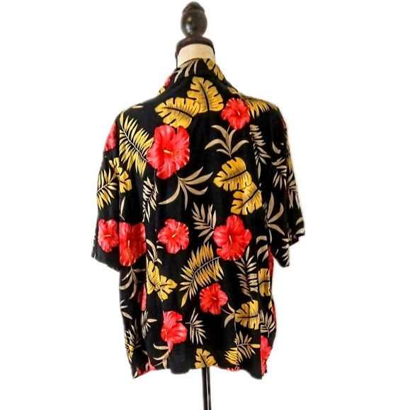 Vintage :: Classic Elements Hawaiian Tropical Button Up Shirt Short Sleeve - Picture 5 of 7